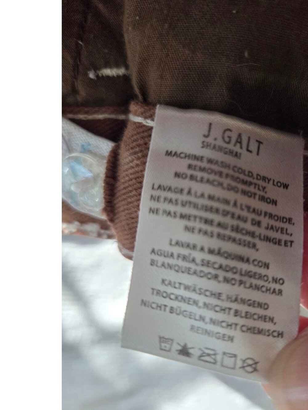 J. Galt Womens Brown Carpenter Pants Size S 100% Cotton Relaxed Fit Denim - Picture 2 of 8